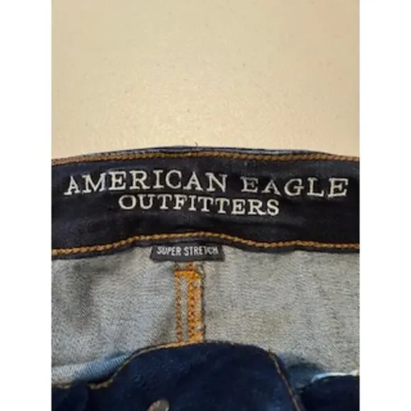 American Eagle Super Stretch Hi-Rise Shortie Women's Size 12 Cutoff Shorts - Picture 6 of 7